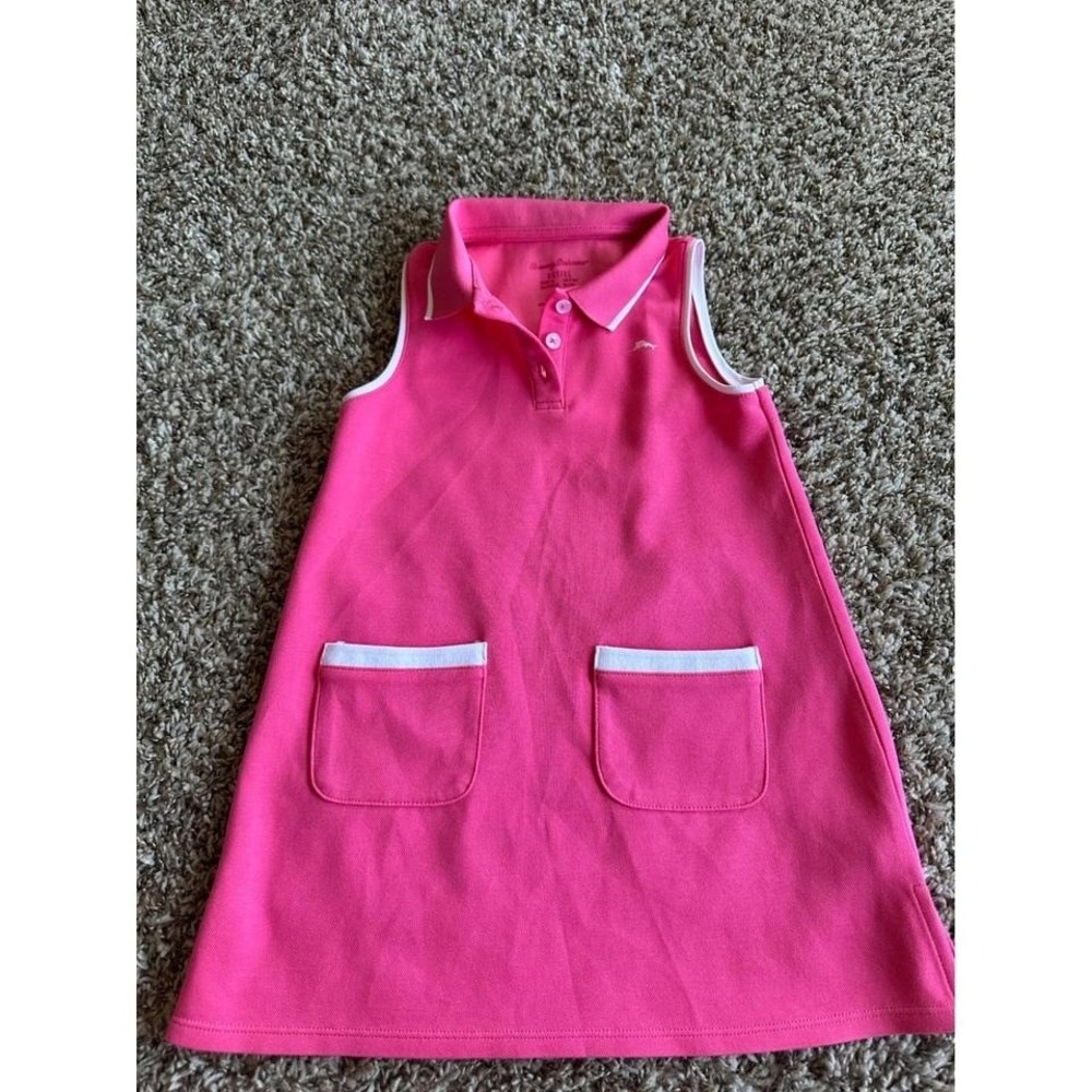 Tommy Bahama Active Girls Pink Sleeveless Polo Dress